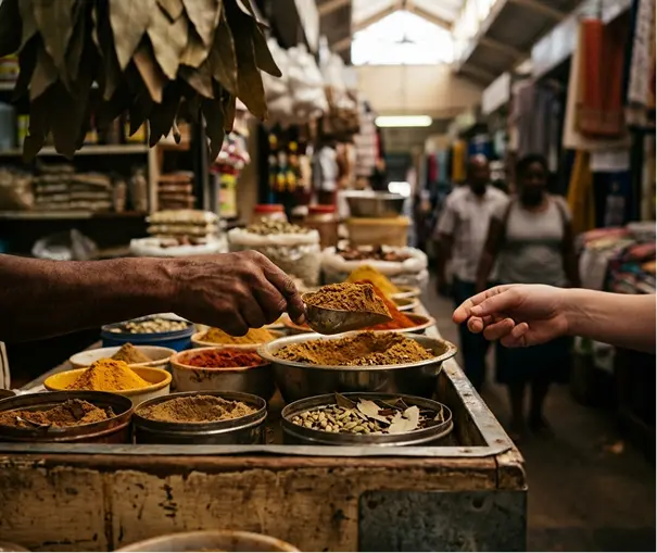 Spice stall at Victoria Street Market