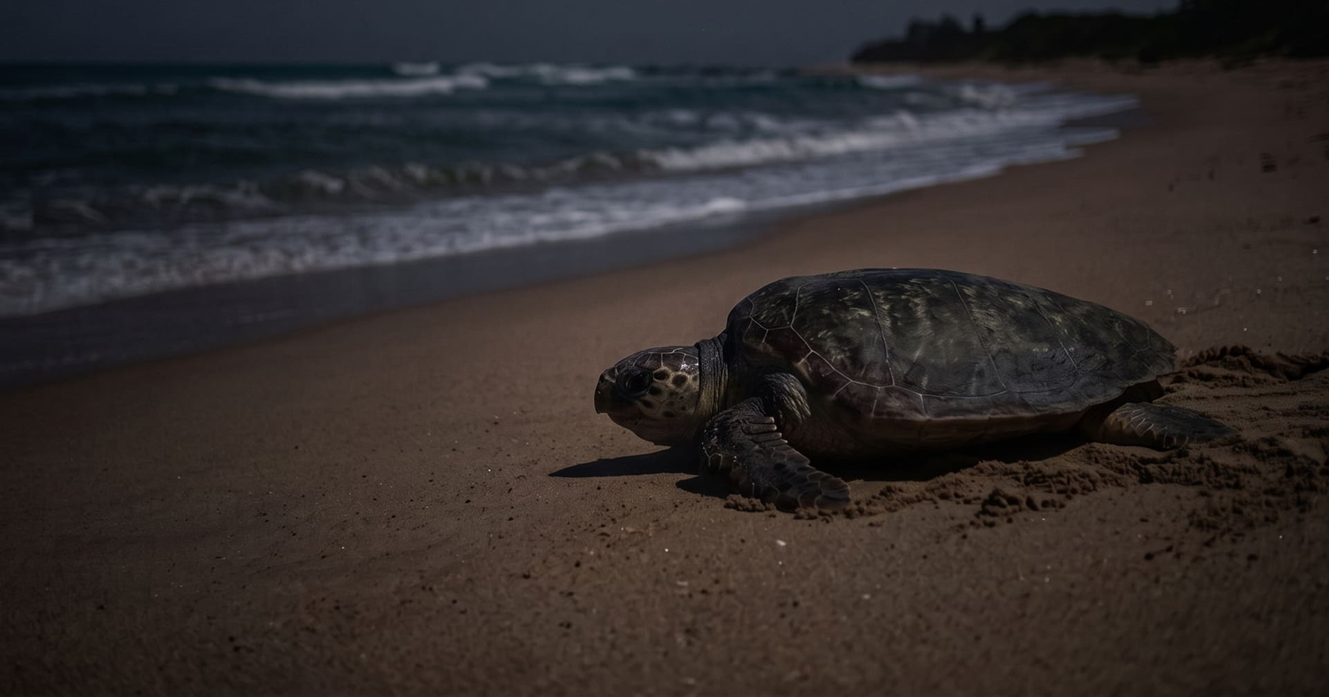 They come ashore after dark